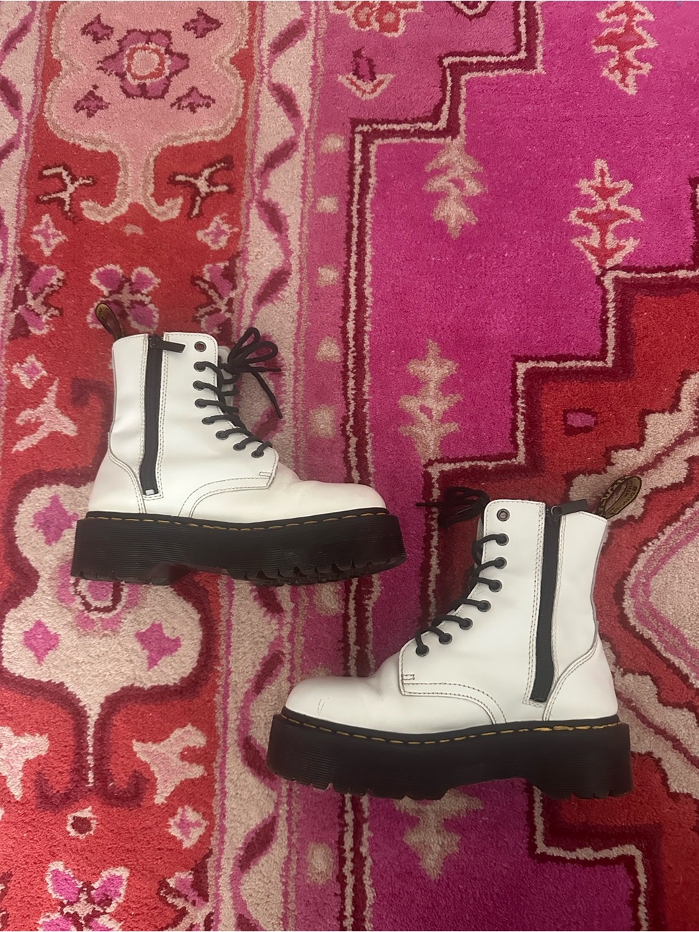 White Platform Doc Martins